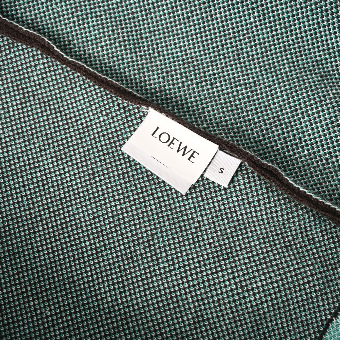 Loewe LOEWE罗意威 格纹拼接针织短袖T恤