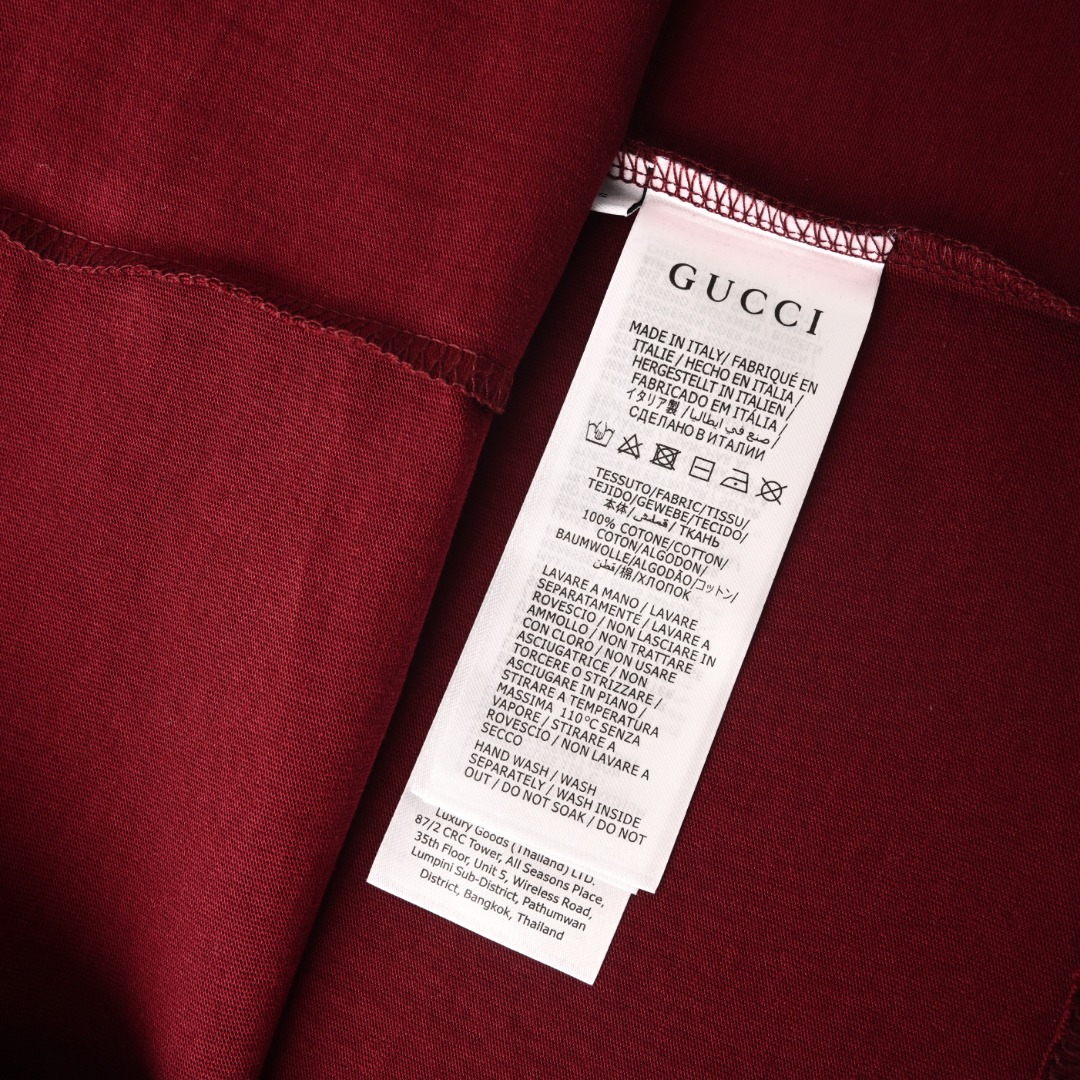 Gucci GUCCI古驰GUC 两色马衔扣织带短袖T恤