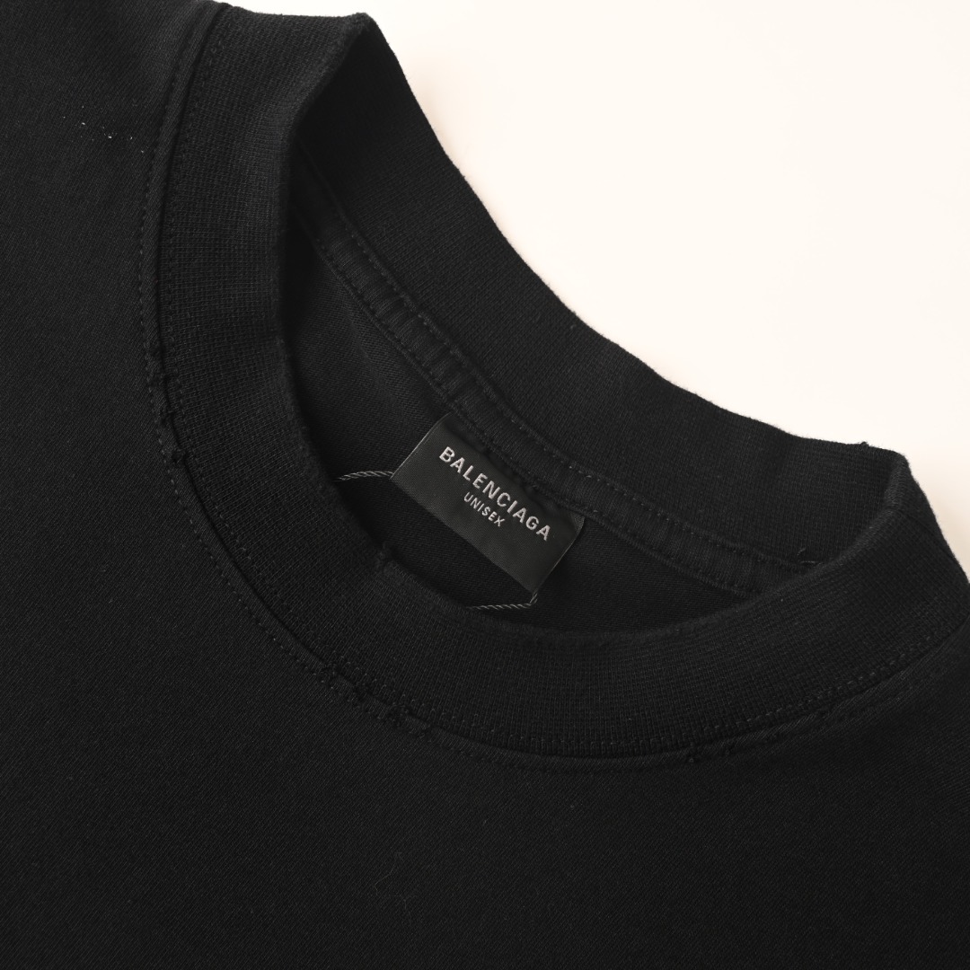 Balenciaga BALENCIAGA巴黎世家BLCG 两色胶带字母短袖T恤