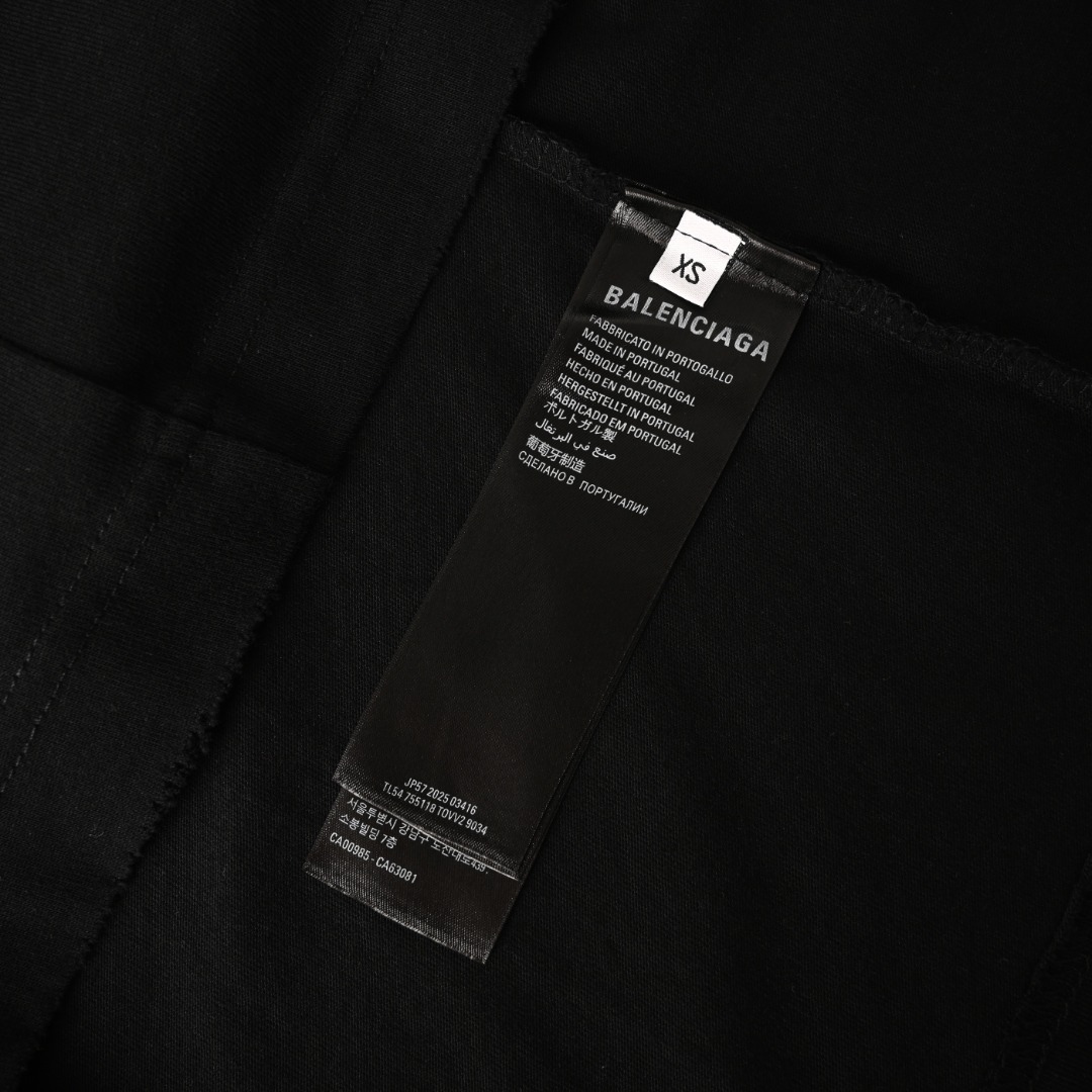 Balenciaga BALENCIAGA巴黎世家BLCG 两色胶带字母短袖T恤