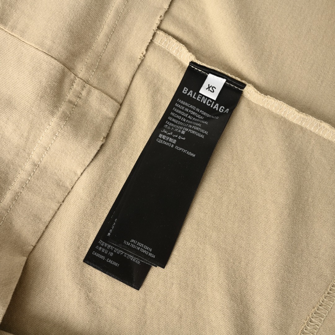 Balenciaga BALENCIAGA巴黎世家BLCG 两色胶带字母短袖T恤