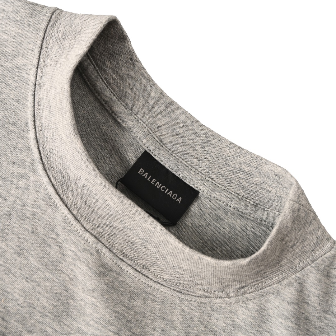 Balenciaga BALENCIAGA巴黎世家BLCG 侧边草体字母短袖T恤