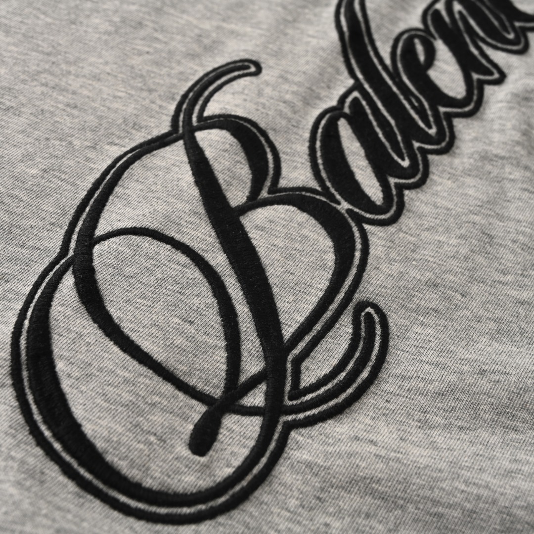 Balenciaga BALENCIAGA巴黎世家BLCG 侧边草体字母短袖T恤