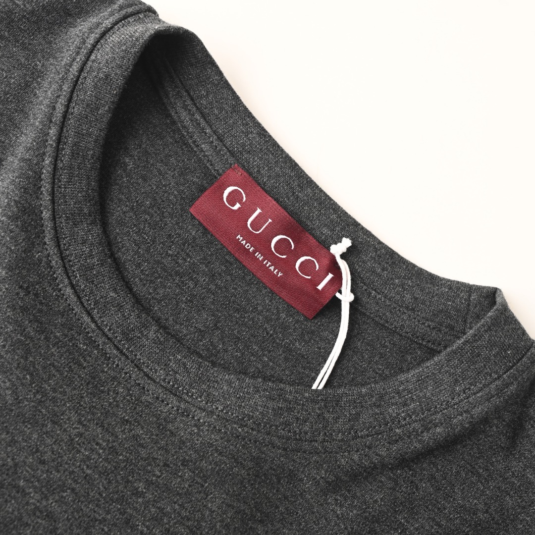 Gucci GUCCI古驰GUC 三色双G互扣刺绣短袖T恤