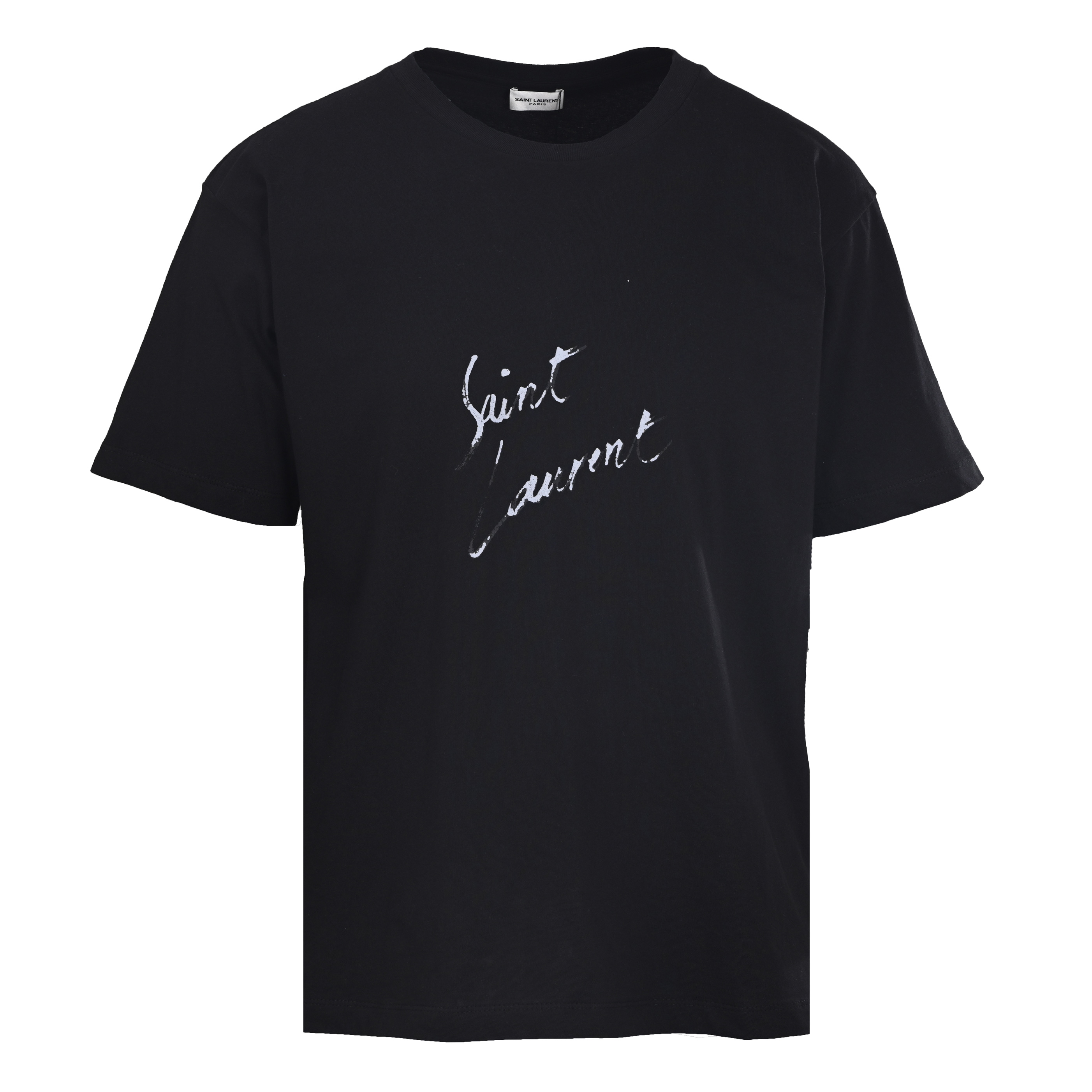 @130 (versión alta) SAINT LAURENT SLP camiseta de manga corta con estampado difuso y colorido, comprada originalmente p…