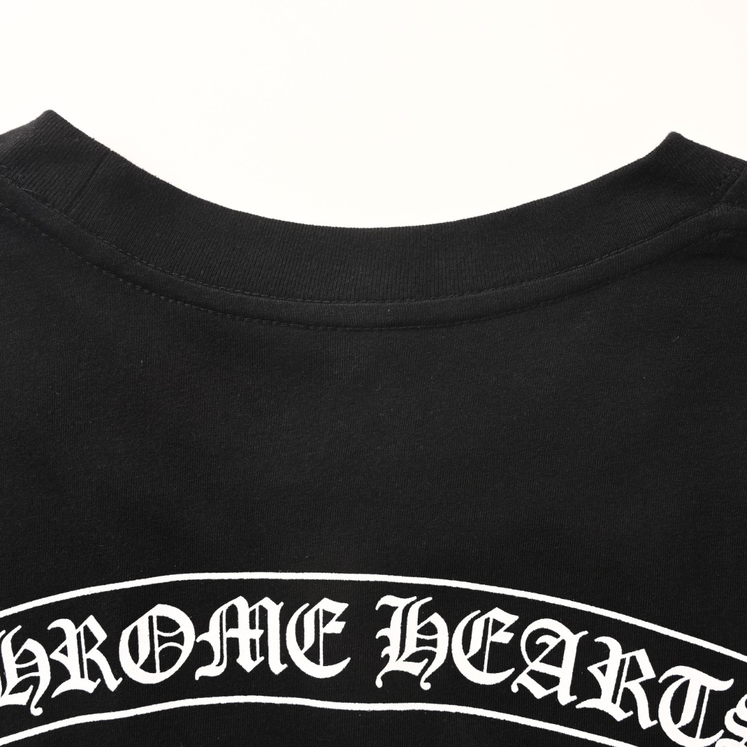 Chrome Hearts CHROME HEARTS克罗心CH 弧型字母印花短袖T恤