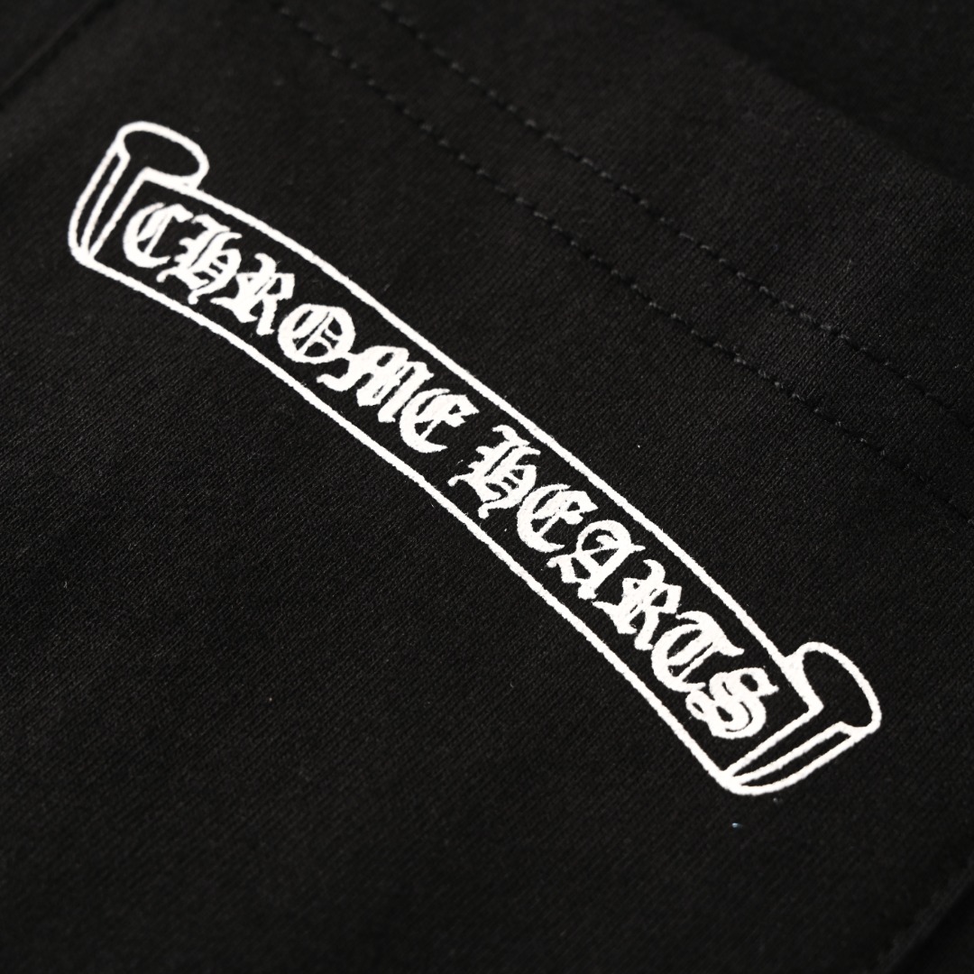 Chrome Hearts CHROME HEARTS克罗心CH 弧型字母印花短袖T恤