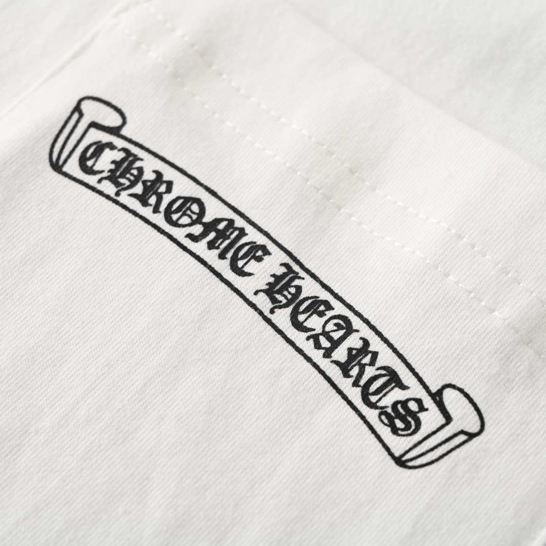 Chrome Hearts CHROME HEARTS克罗心CH 弧型字母印花短袖T恤
