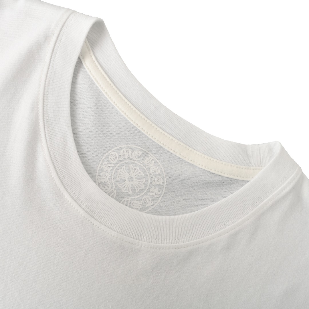 Chrome Hearts CHROME HEARTS克罗心CH 弧型字母印花短袖T恤
