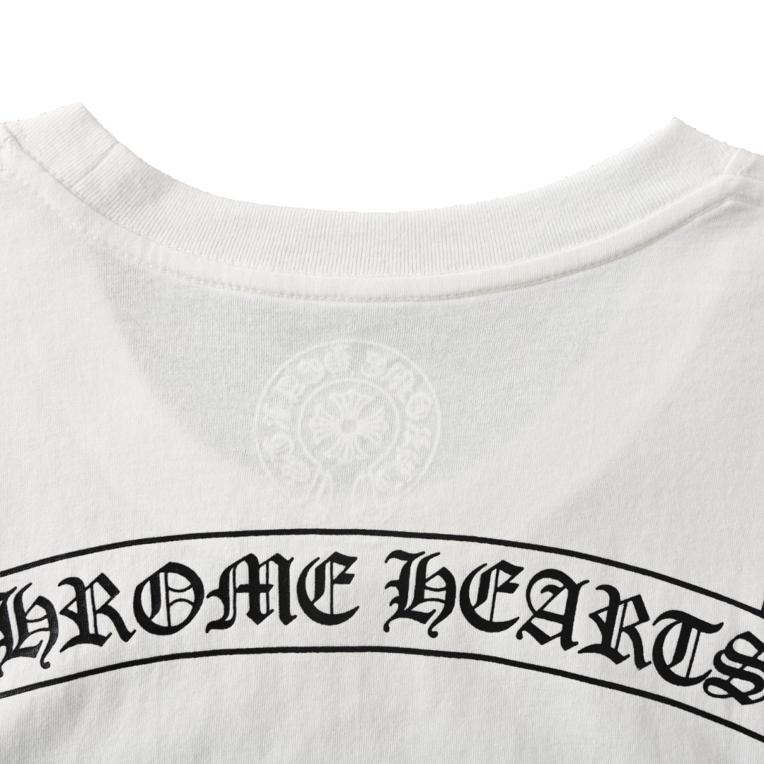 Chrome Hearts CHROME HEARTS克罗心CH 弧型字母印花短袖T恤