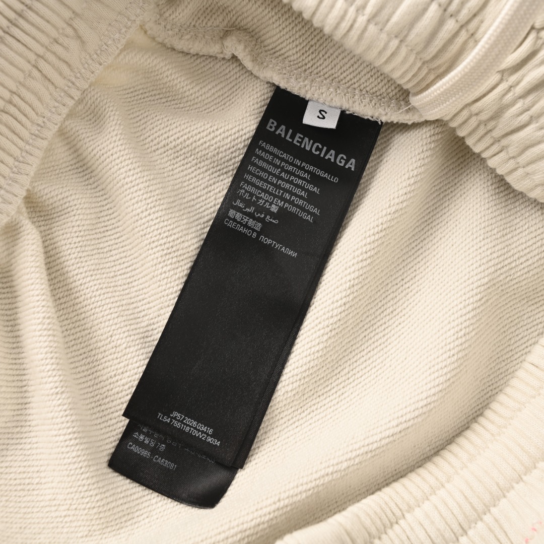 Balenciaga BALENCIAGA巴黎世家BLCG BACK两色字母绣短裤