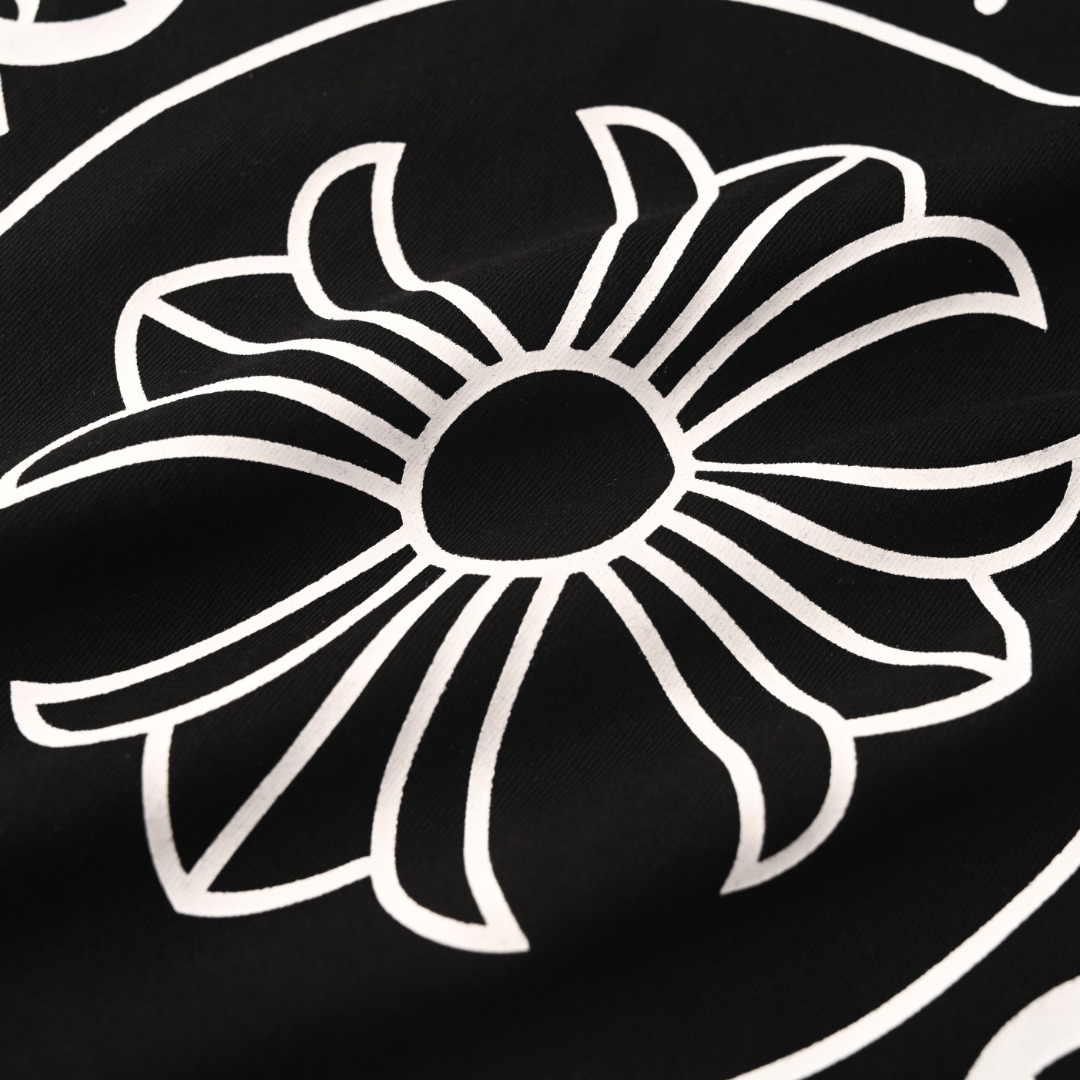 Chrome Hearts CHROME HEARTS克罗心CH 迈阿密限定后背马蹄花短袖T恤