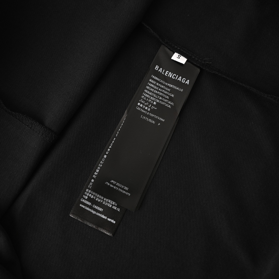 Balenciaga BALENCIAGA巴黎世家BLCG 两色模糊印花落肩短袖T恤