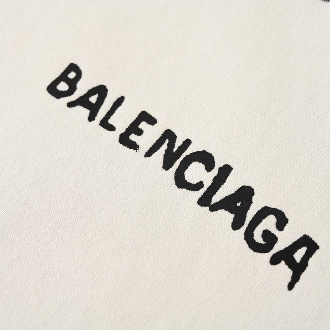 Balenciaga BALENCIAGA巴黎世家BLCG 两色模糊印花落肩短袖T恤