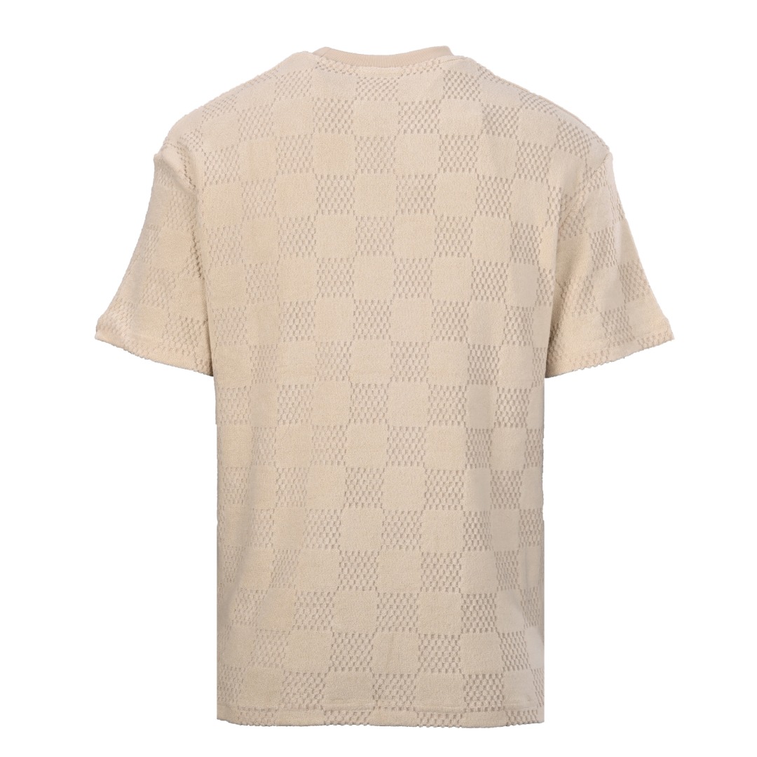 Louis Vuitton LOUIS VUITTON LV 棋盘格抽绳毛圈布短袖T恤