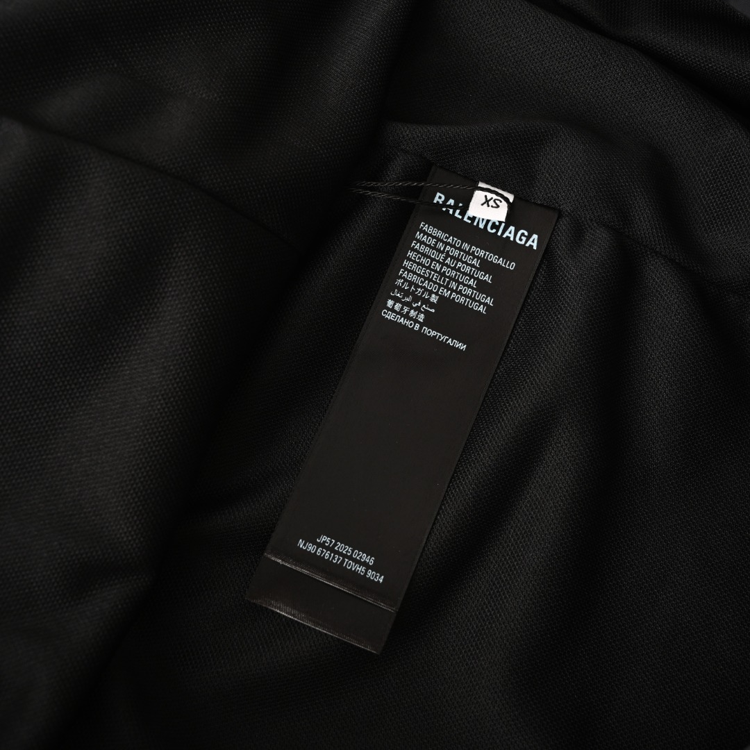Balenciaga BALENCIAGA巴黎世家BLCG 曼联尼龙黑红拼徽标长袖T恤