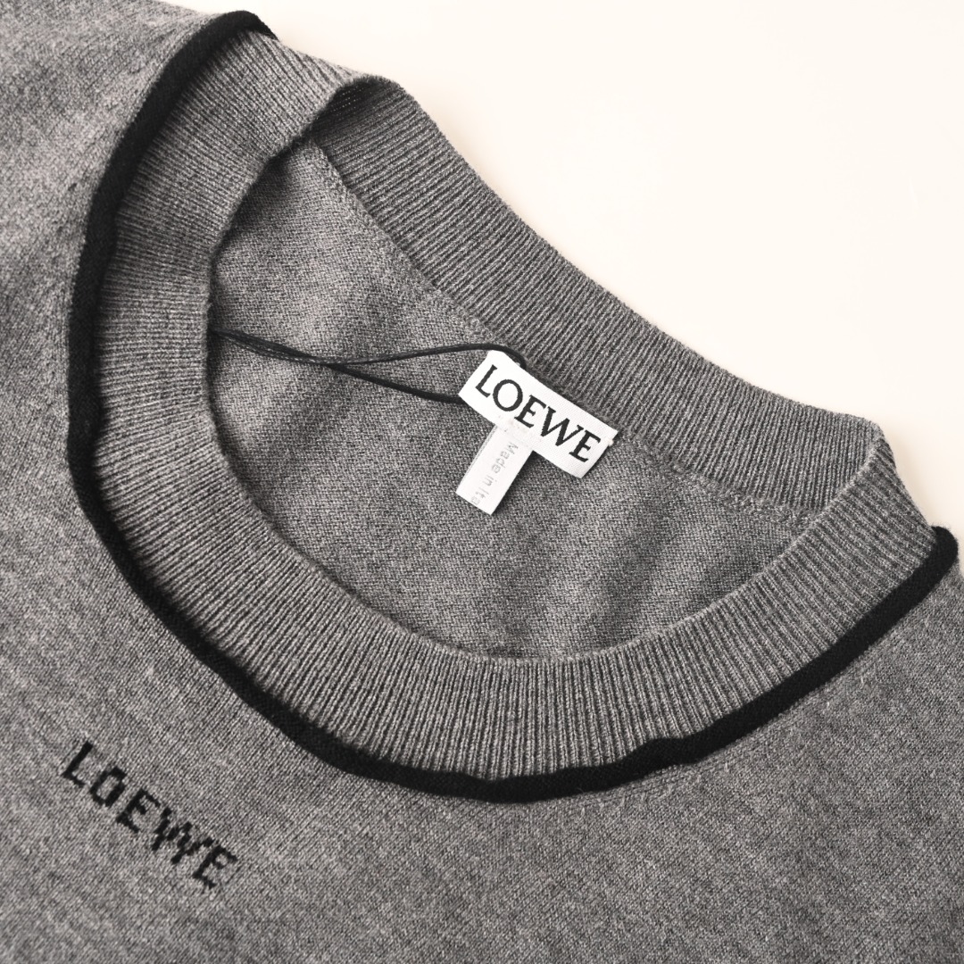 Loewe LOEWE罗意威 领字母提花针织短袖T恤