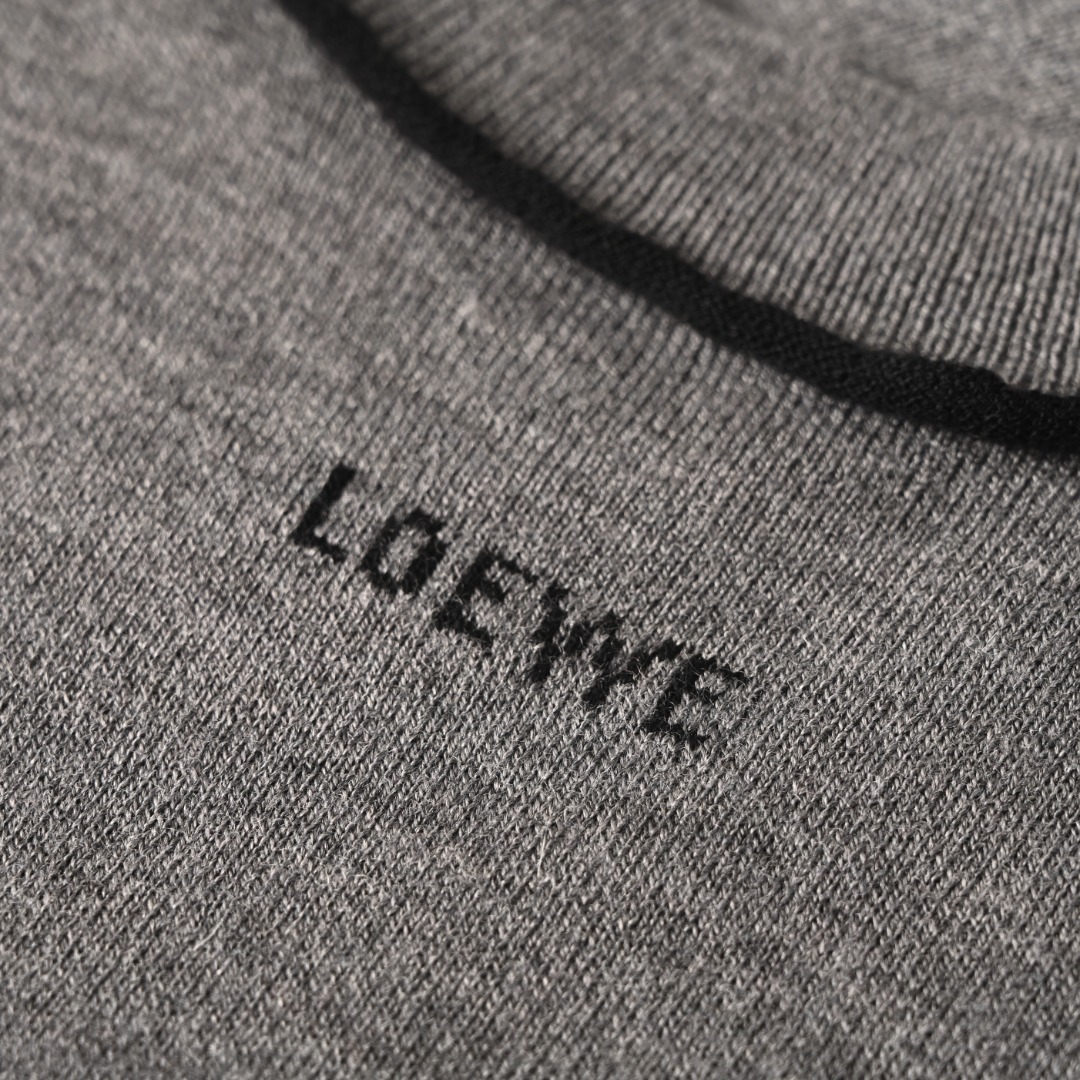 Loewe LOEWE罗意威 领字母提花针织短袖T恤