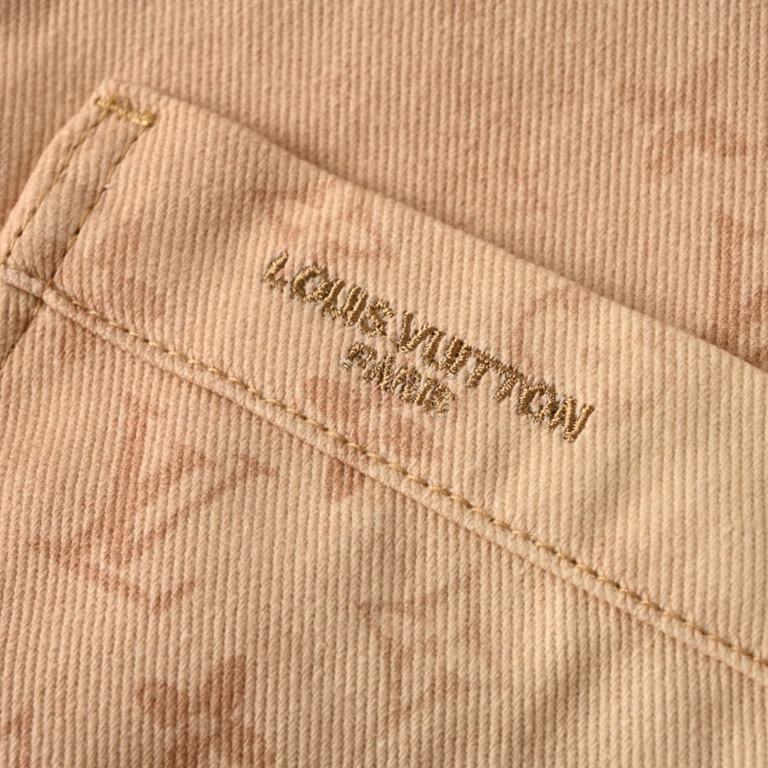 Louis Vuitton LOUIS VUITTON LV 褪色双口袋做旧牛仔衬衫外套
