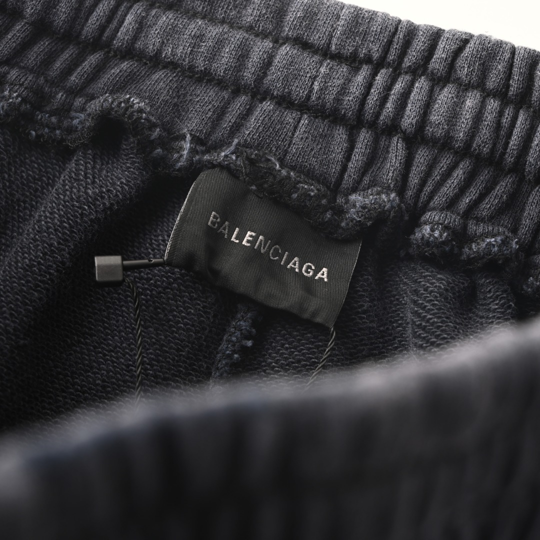 Balenciaga BALENCIAGA巴黎世家BLCG 胶带做旧印花字母长裤