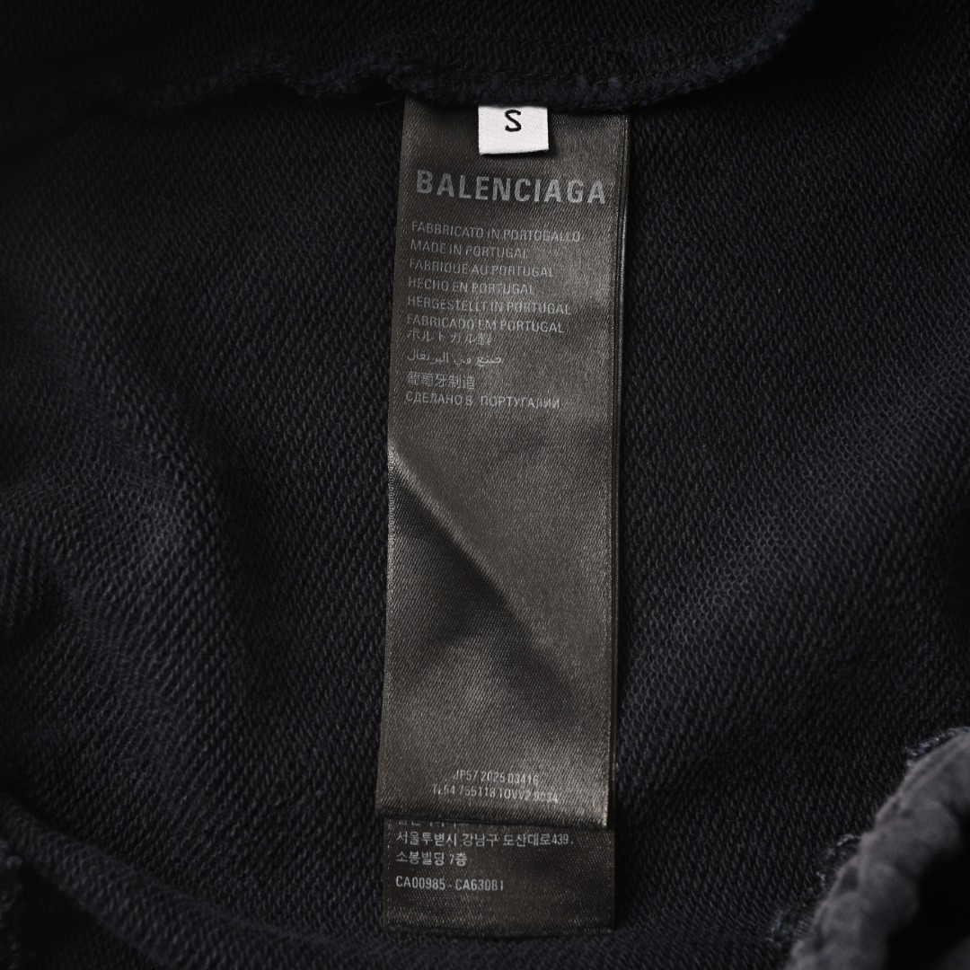 Balenciaga BALENCIAGA巴黎世家BLCG 胶带做旧印花字母长裤
