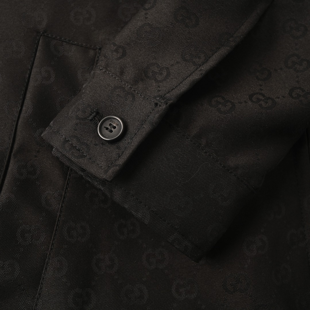 Gucci GUCCI古驰GUC 满GG提花拉链翻领夹克外套