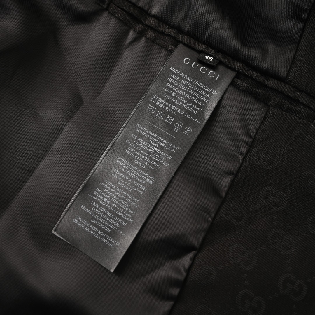 Gucci GUCCI古驰GUC 满GG提花拉链翻领夹克外套