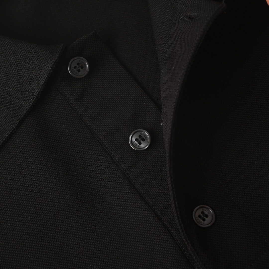Gucci GUCCI古驰GUC 马衔扣刺绣口袋短袖POLO衫