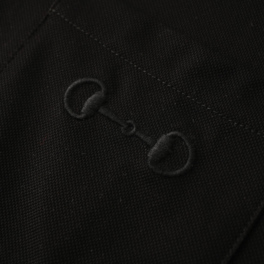 Gucci GUCCI古驰GUC 马衔扣刺绣口袋短袖POLO衫