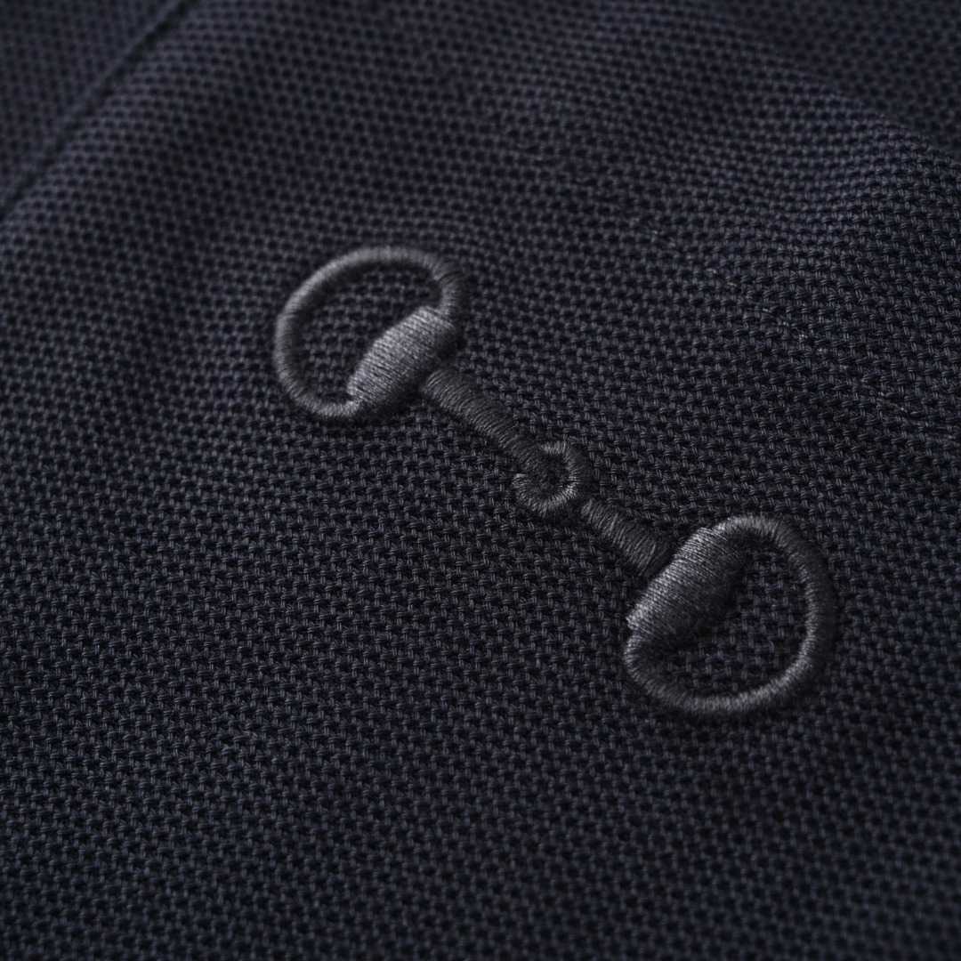 Gucci GUCCI古驰GUC 马衔扣刺绣口袋短袖POLO衫