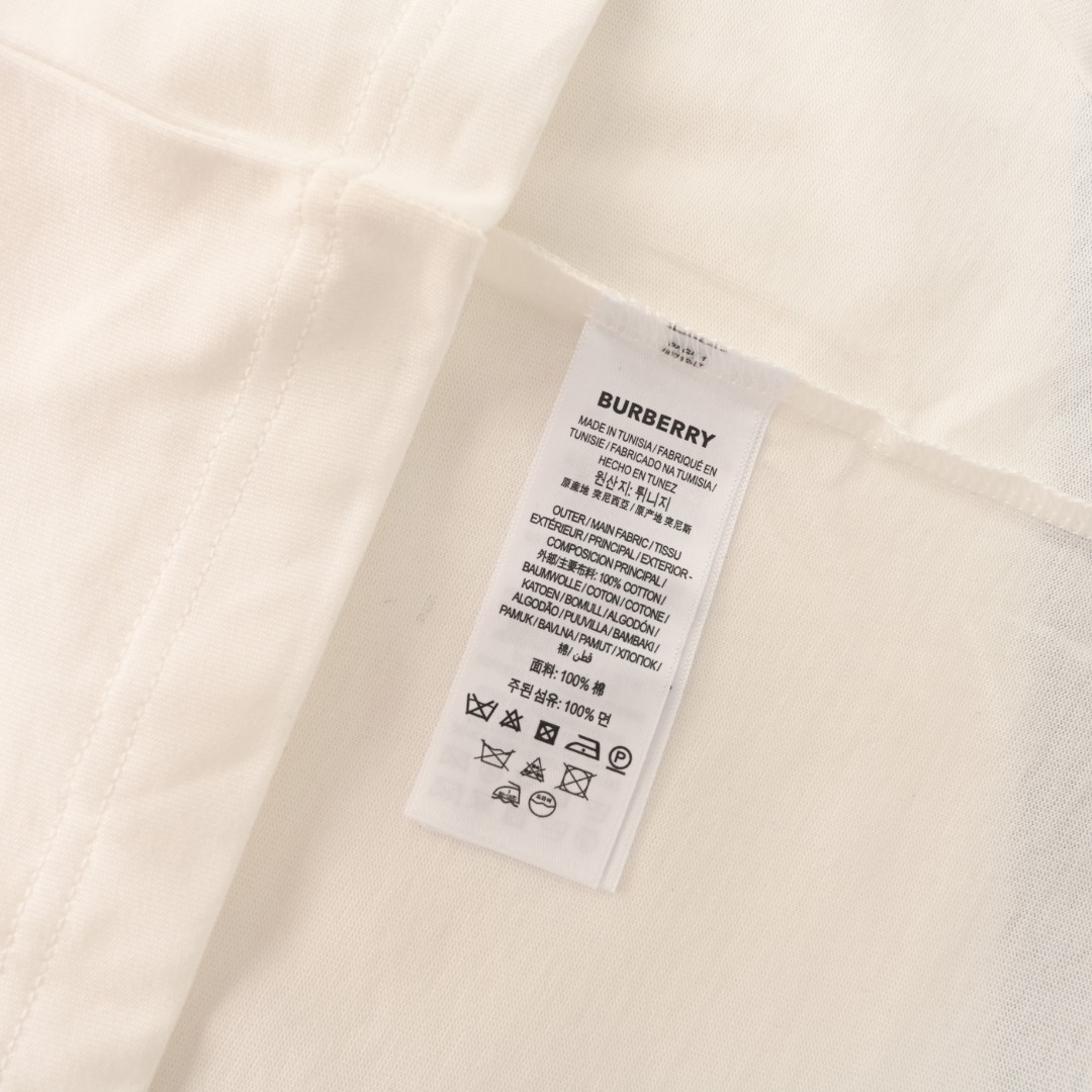 Burberry BURBERRY巴宝莉BBR 马年新禧贺岁系列 红色织带格纹短袖T恤