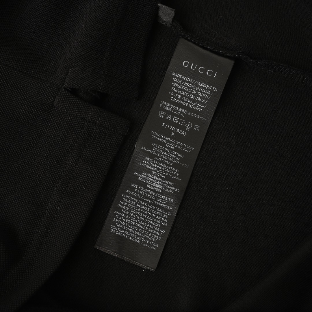 Gucci GUCCI古驰GUC 新徽标刺绣珠地棉长袖衬衫