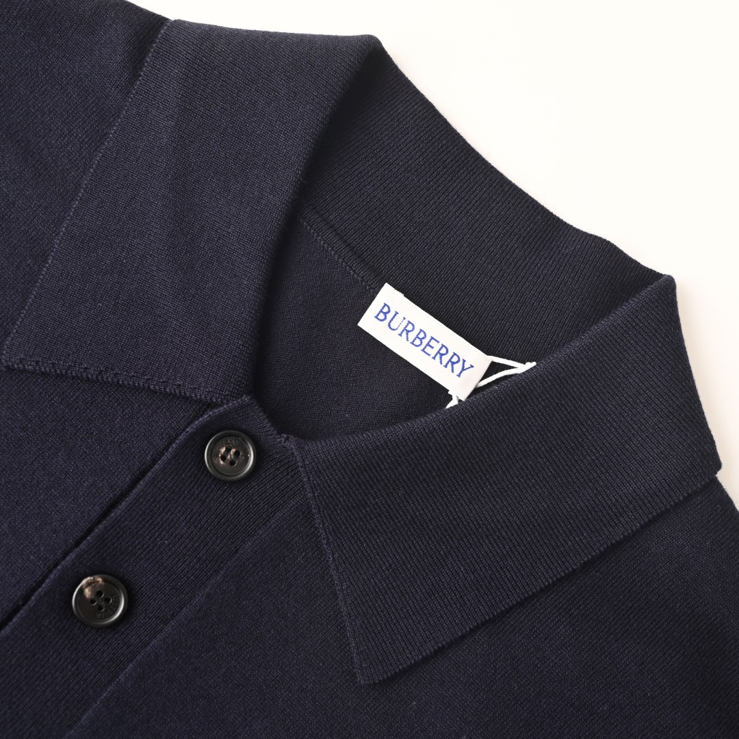 Burberry BURBERRY巴宝莉BBR 两色战马骑士刺绣羊毛针织短袖POLO衫