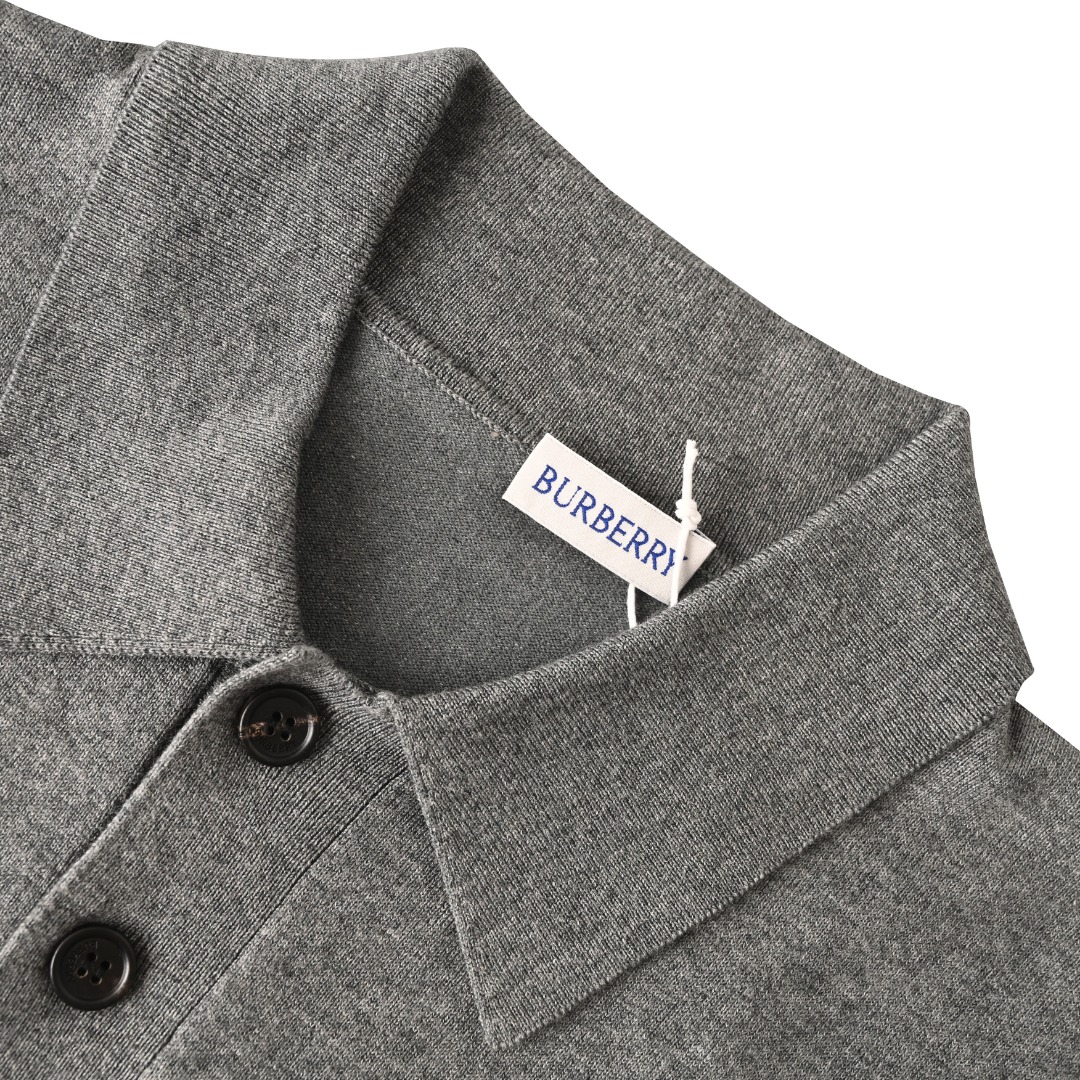 Burberry BURBERRY巴宝莉BBR 两色战马骑士刺绣羊毛针织短袖POLO衫