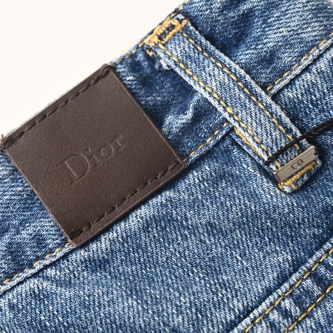 Dior DIOR迪奥CD 口袋刺绣工装牛仔长裤