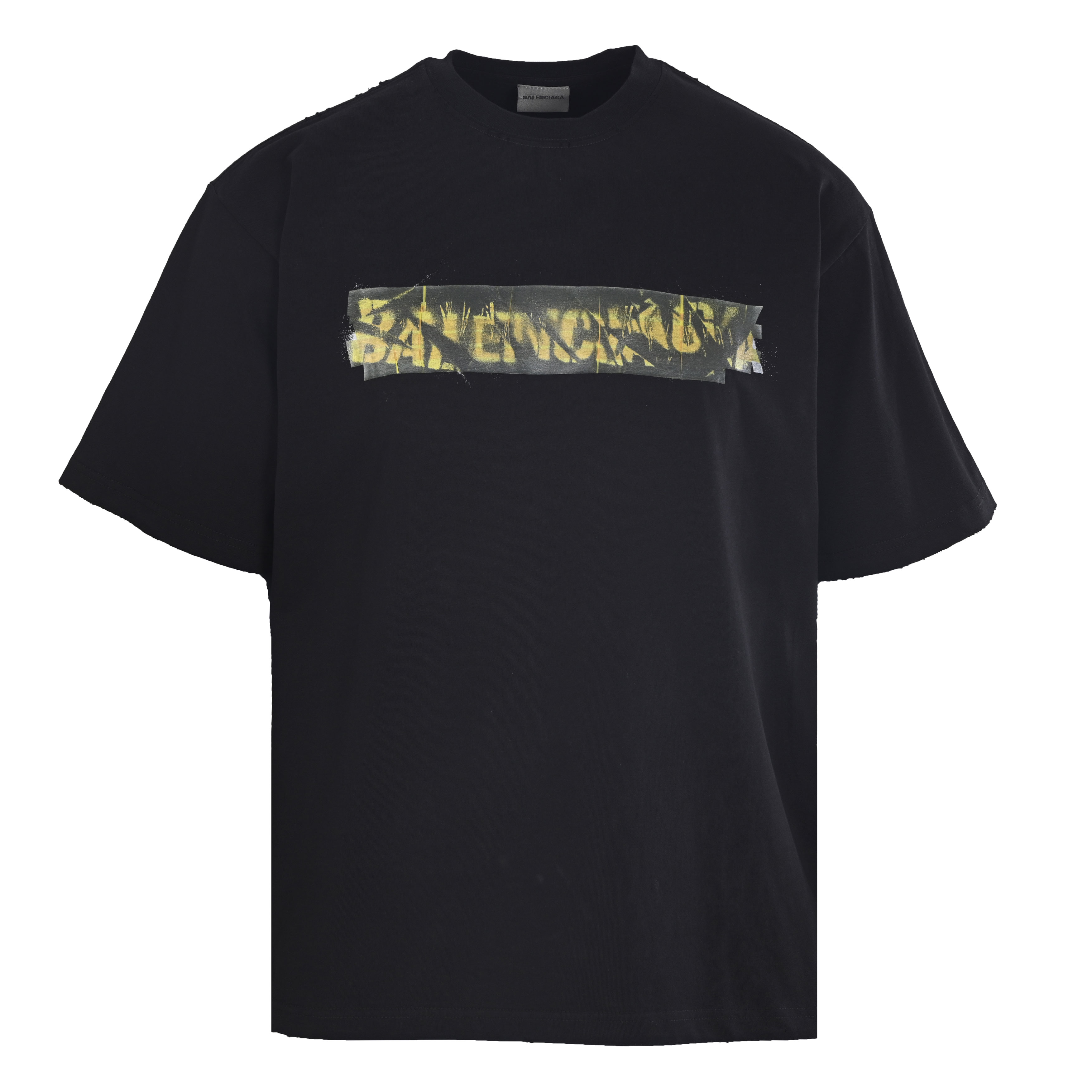 Balenciaga BALENCIAGA巴黎世家BLCG 绿胶带涂鸦短袖T恤