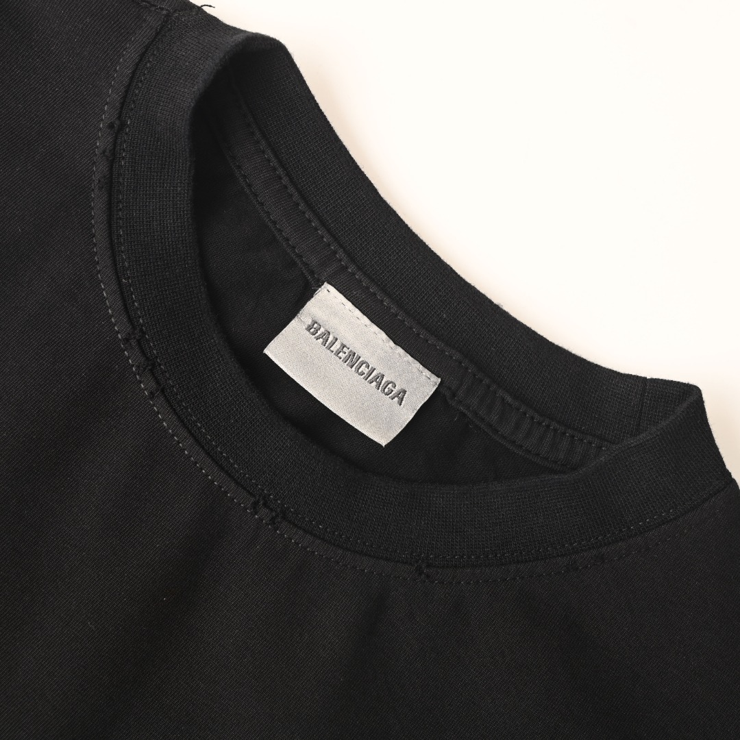 Balenciaga BALENCIAGA巴黎世家BLCG 绿胶带涂鸦短袖T恤