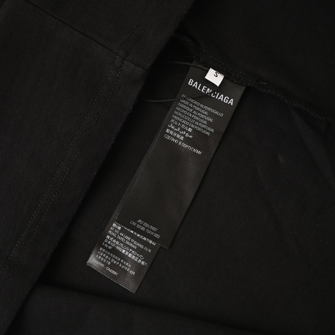 Balenciaga BALENCIAGA巴黎世家BLCG 绿胶带涂鸦短袖T恤