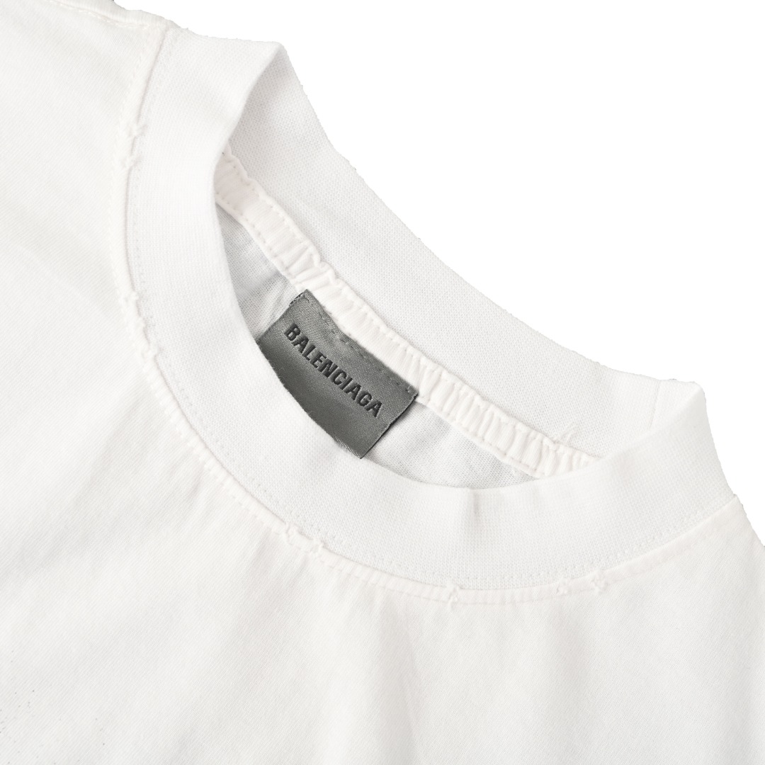 Balenciaga BALENCIAGA巴黎世家BLCG 绿胶带涂鸦短袖T恤