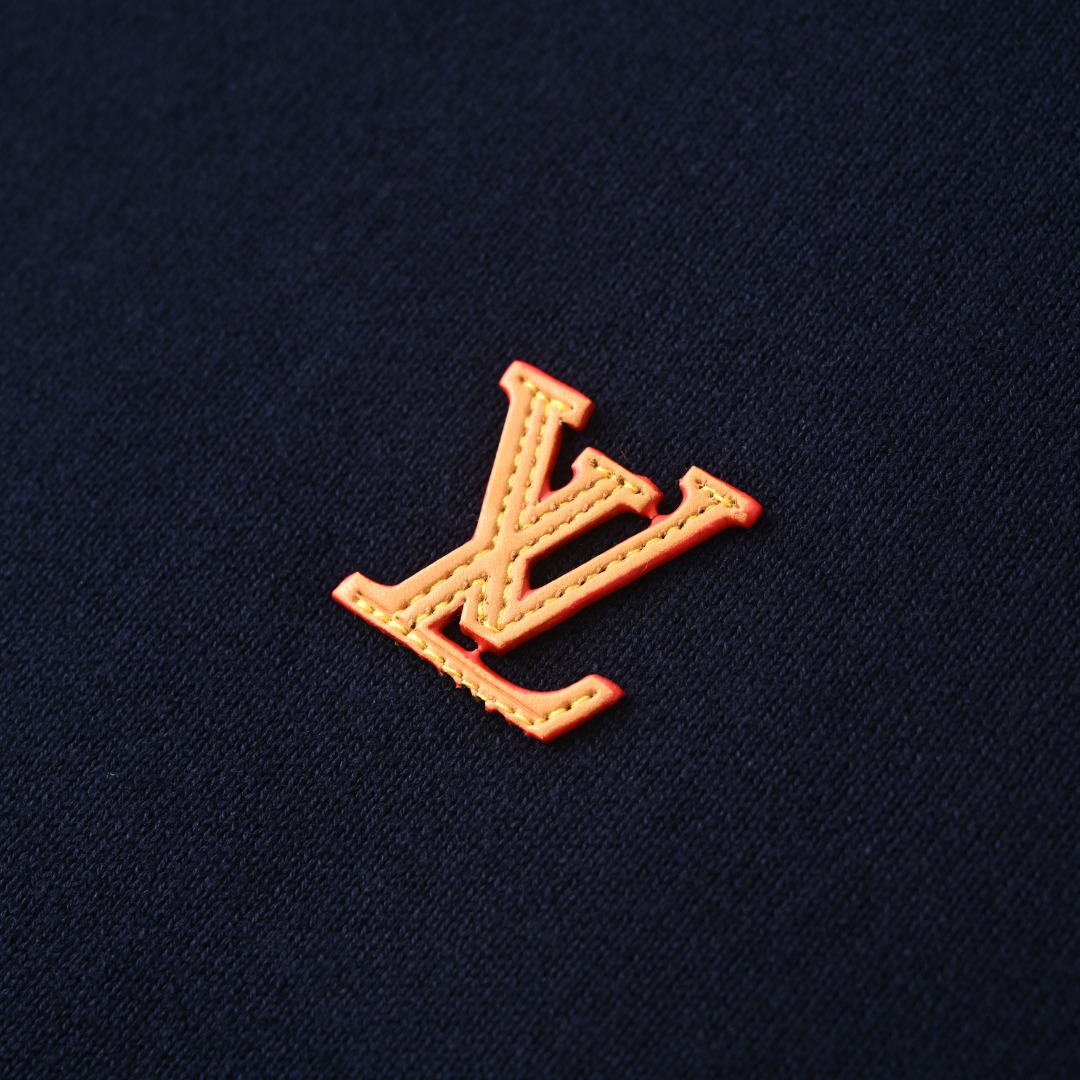 Louis Vuitton LOUIS VUITTON LV 皮质针织短袖T恤