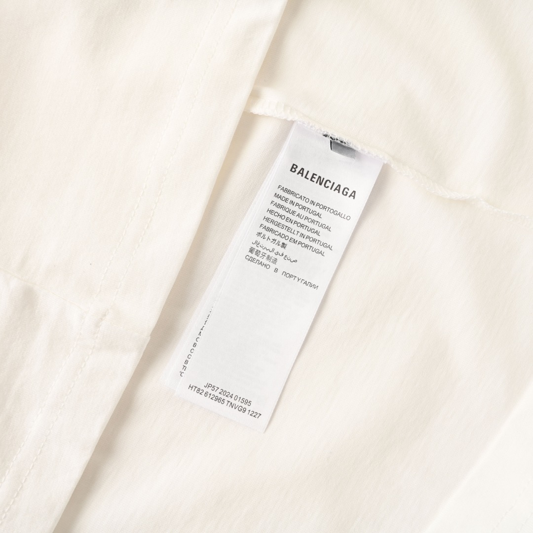 Balenciaga BALENCIAGA巴黎世家BLCG 椰树胶片短袖T恤