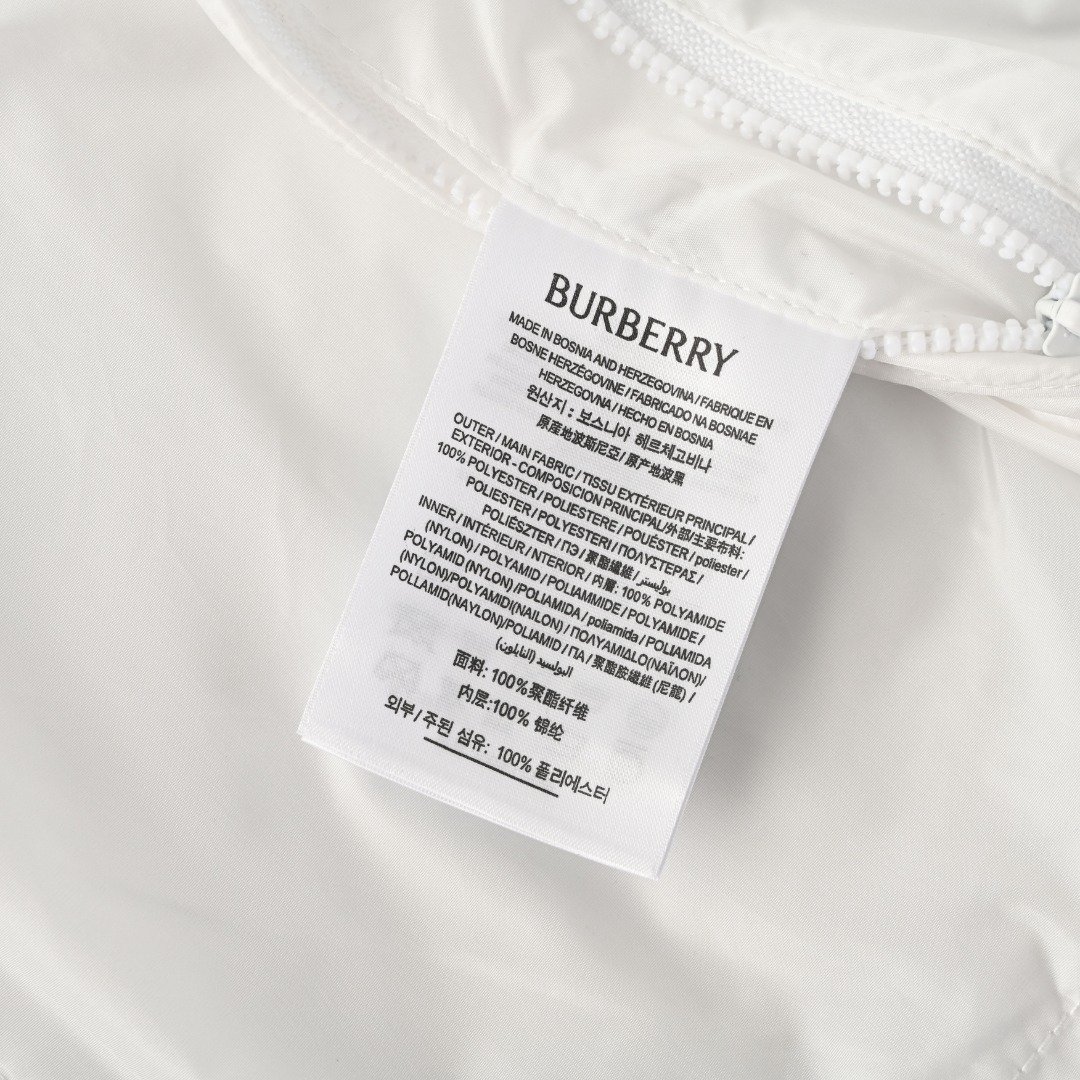 Burberry BURBERRY巴宝莉BBR 格纹门襟尼龙连帽夹克外套