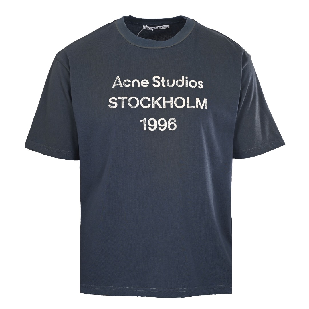 Acne Studios ACNE STUDIOS 喷绘做旧徽标短袖T恤