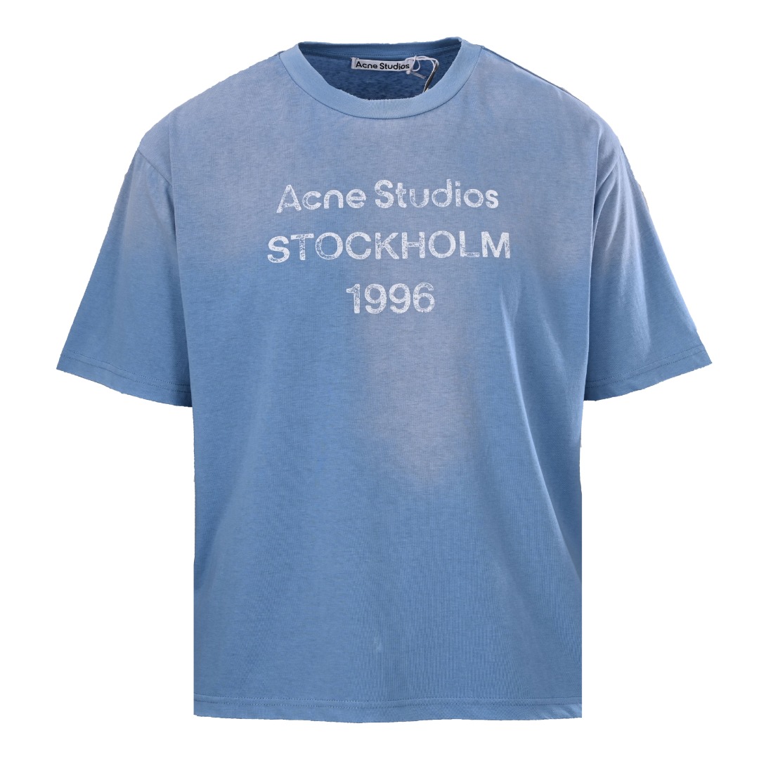Acne Studios ACNE STUDIOS 喷绘做旧徽标短袖T恤