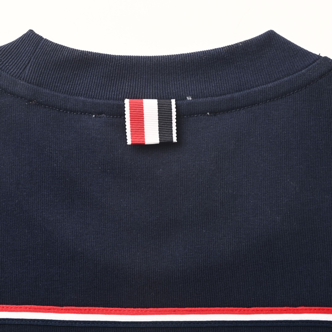 Thom Browne THOM BROWNE TB 后背织带短袖T恤