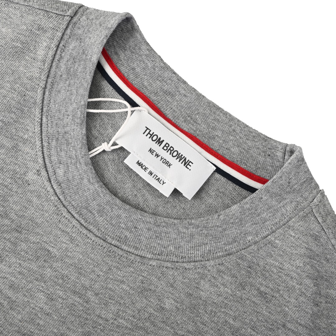 Thom Browne THOM BROWNE TB 后背织带短袖T恤