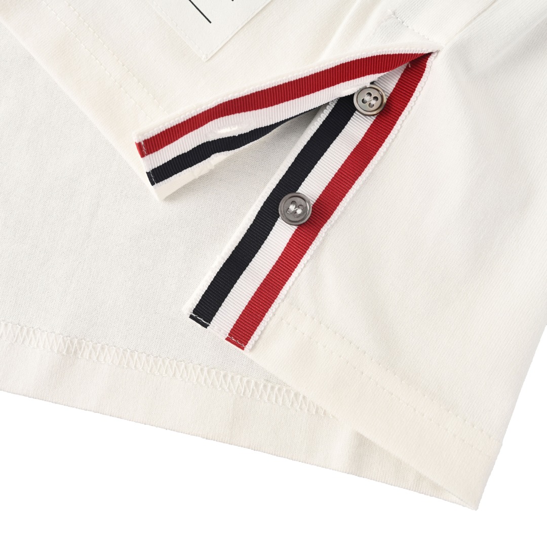 Thom Browne THOM BROWNE TB 后背织带短袖T恤