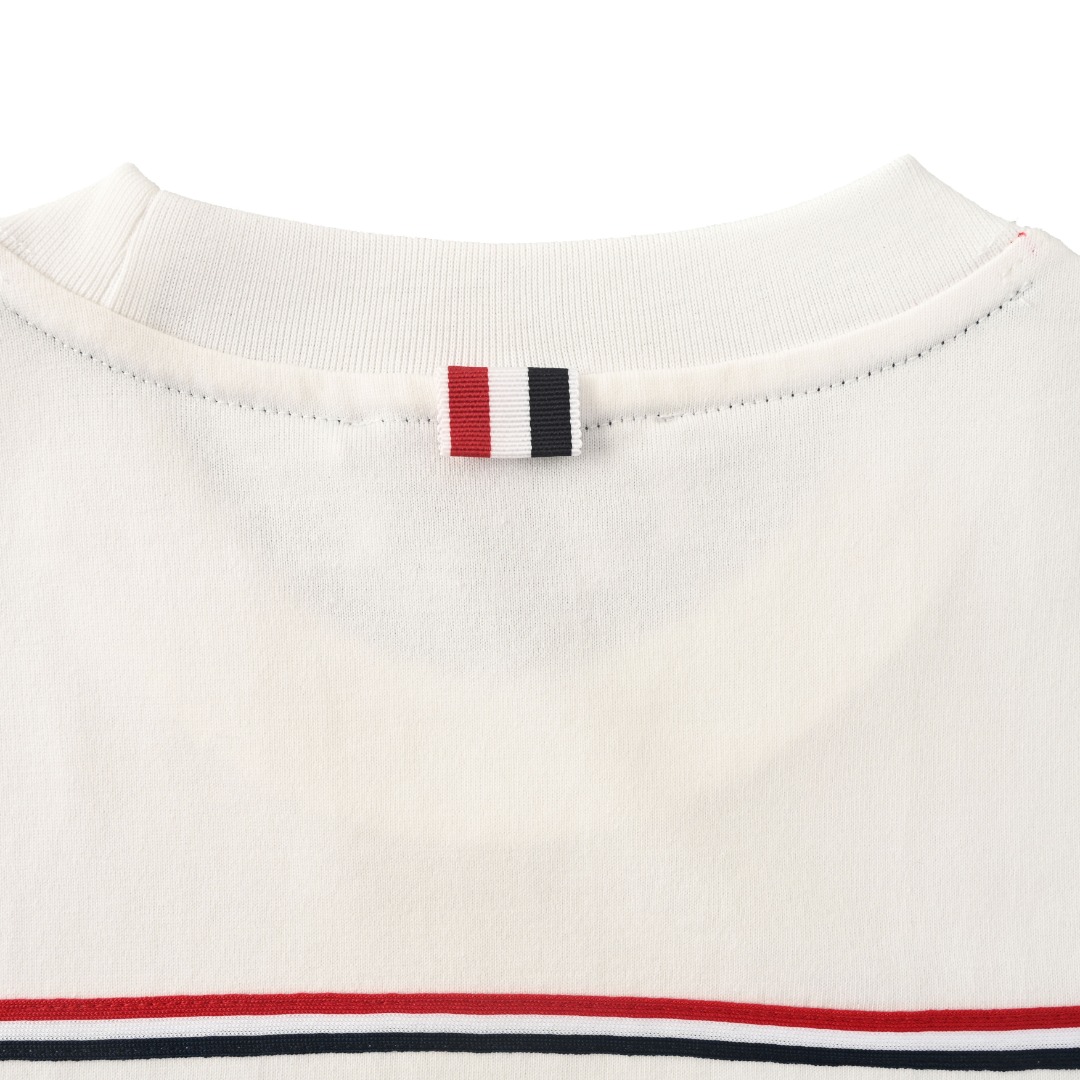 Thom Browne THOM BROWNE TB 后背织带短袖T恤