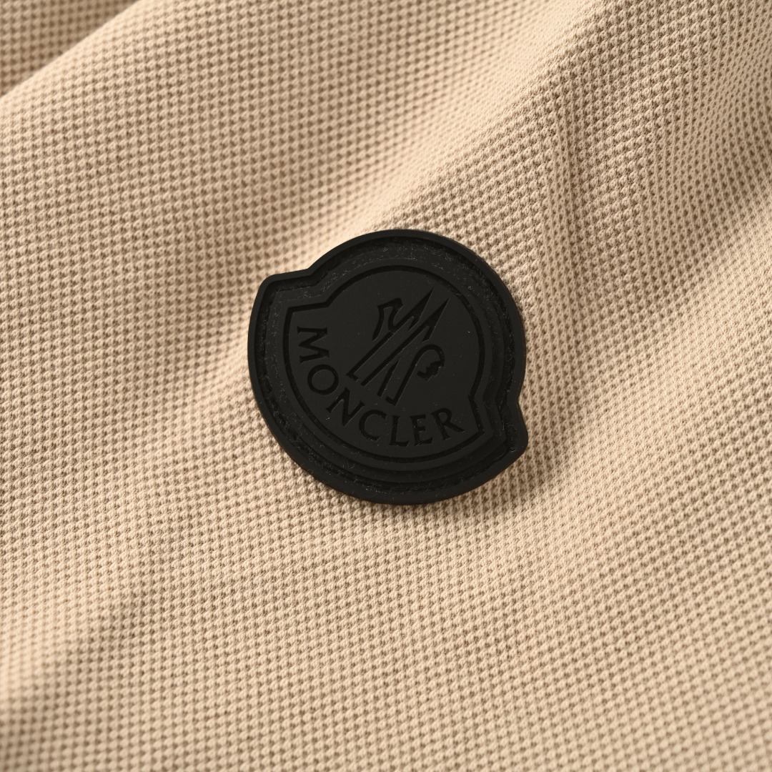 Moncler MONCLER蒙口MC 黑标贴片珠地棉短袖POLO衫