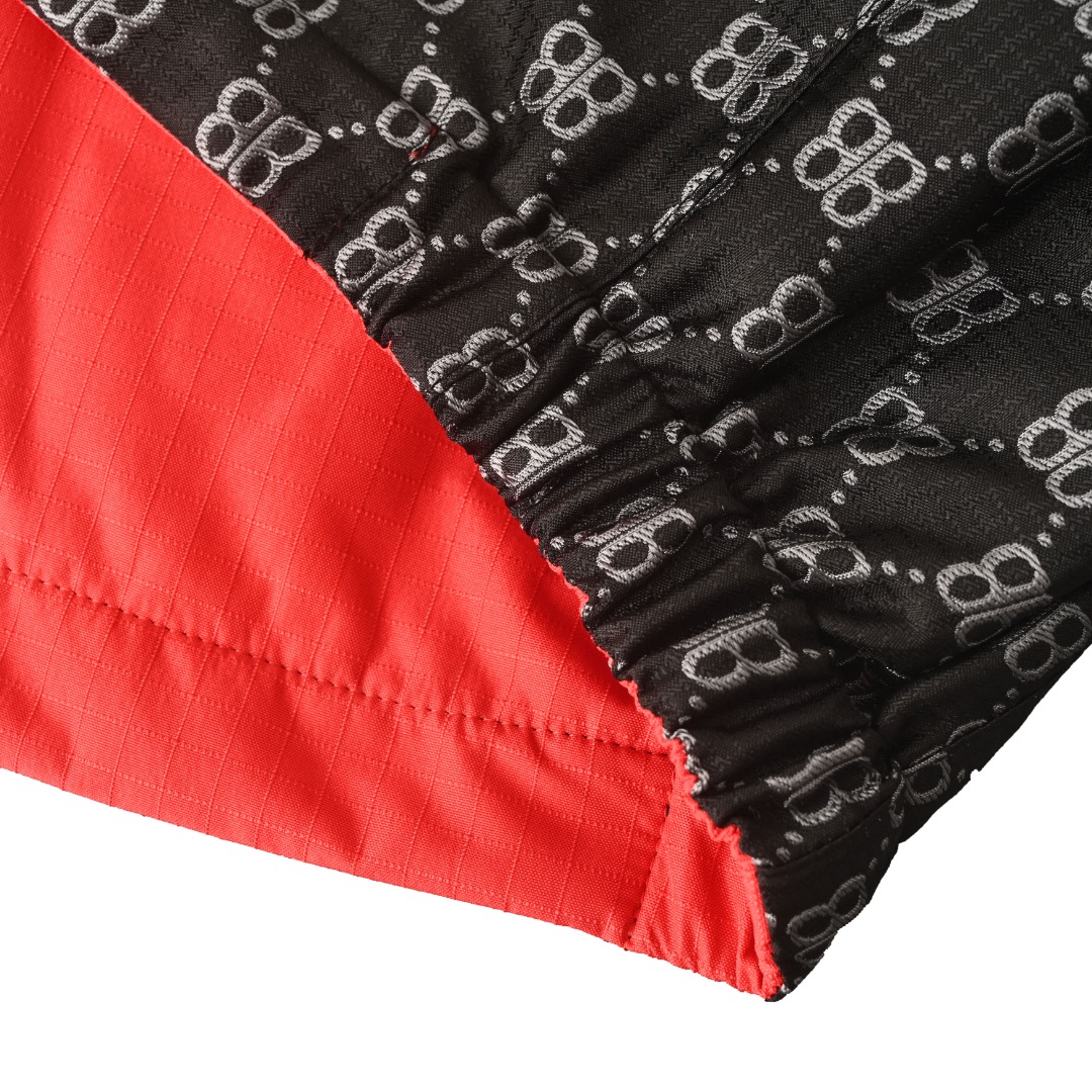 BALENCIAGA/巴黎世家BLCG 满印双B老花3M刺绣双面穿连帽外套冲锋衣  反面参考